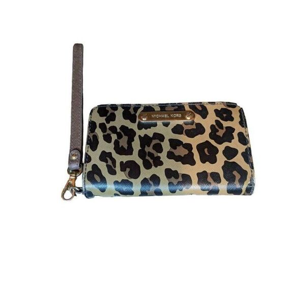 Michael kors wallet clutch leopard print - Picture 1 of 13